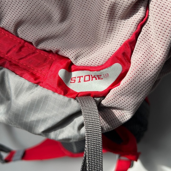 REI Stoke 19 backpack in red and gray - Picture 2 of 12